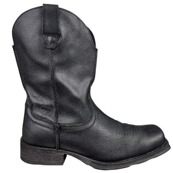 Ariat Men’s Rambler Oiled Black Leather Cowboy Boot Size US 9.5 D - Picture 1 of 10